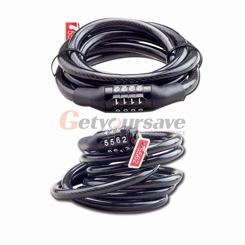 

1000 x 6mm Cycling Security Cable 4-digit Combination Password Bike Bicycle Lock