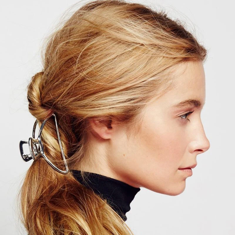 Lady Large Hair Claw Clamps Hair Clip Women Large Size Alloy Hairpins