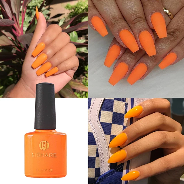 Manicure Nails For Dark Skin mshare orange nail gel polish soak off uv gel nail art gel varnish suitable for dark skin