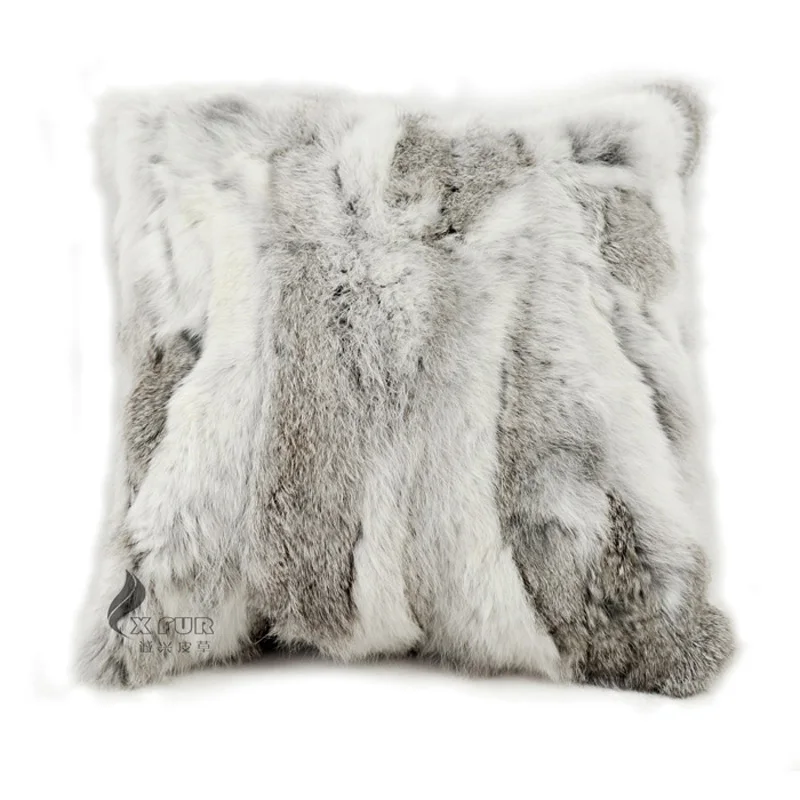 CX-D-17 мягкий и теплый чехол для подушки из натурального кроличьего меха в стиле пэчворк~ Прямая поставка