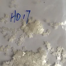 Белый цвет устойчив к растворителям Блеск Бабочка Форма для украшения ногтей