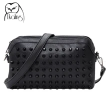 2016 Mode Rivet Femmes Sacs Messenger Petit Femmes Sac Dames PU Bandoulière En Cuir Sacs D’embrayage Bourse Dollar Prix