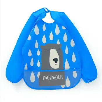 

Waterproof EVA Full Sleeve Bibs Children Apron Long Sleeve Feeding Bibs Kids Eating Breastplate Kid Baby Cloth Stuff