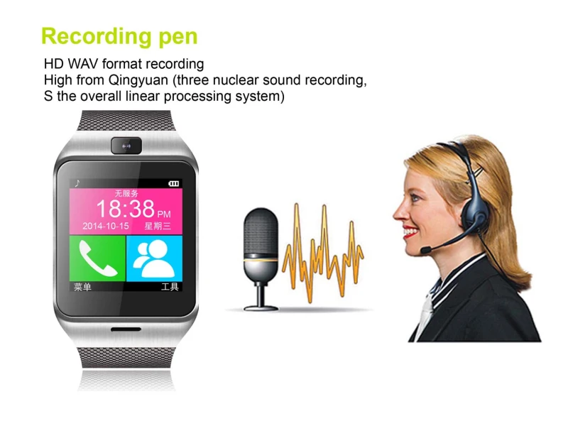 Smart bluetooth watch GV18 with camera wristWatch SIM card font b Smartwatch b font for iPhone6