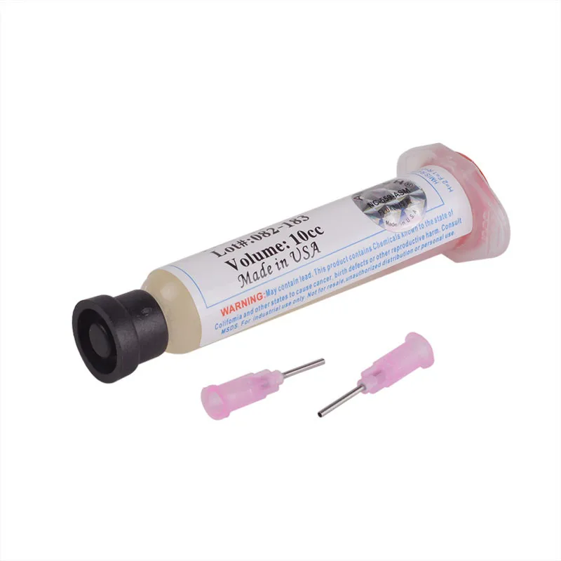 

1pc Solder Soldering Paste Flux Grease 10cc with 10pcs Needle NC-559-ASM-UV BGA PCB for Welding Tools Advanced Oil Flux Grease