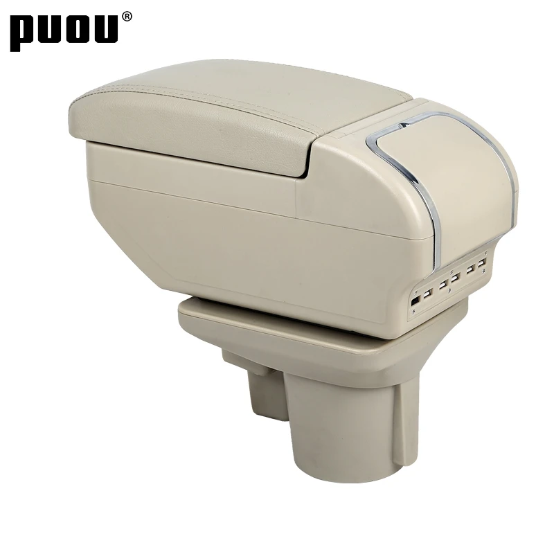 

For jetta mk5 Golf mk5 6 armrest box Dual layer Large space Central Store Content box with cup holder ashtray USB interface Char