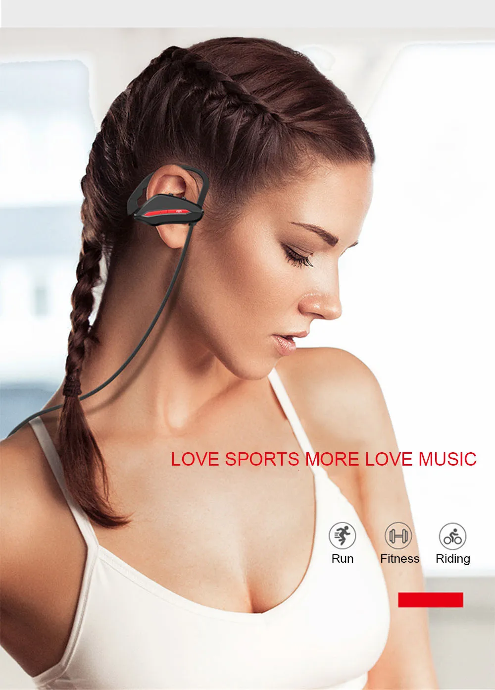 Askmeer Bluetooth Eaphones Sweatproof Wireless Earbuds Sport Running Headset with microphone for iPhone Xiaomi Huawei Phone (5)