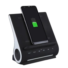 AZPEN D100 10W Qi Wireless Charger Charging Pad Bass Speaker HIFI For Samsung HTC Android Phone Charge Docking Station