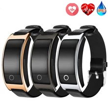 CK11S Smart Bluetooth Bracelet Blood Pressure Heart Rate Wrist Watch Fitness Tracker Pedometer Leather Wristband For Xiaomi IOS
