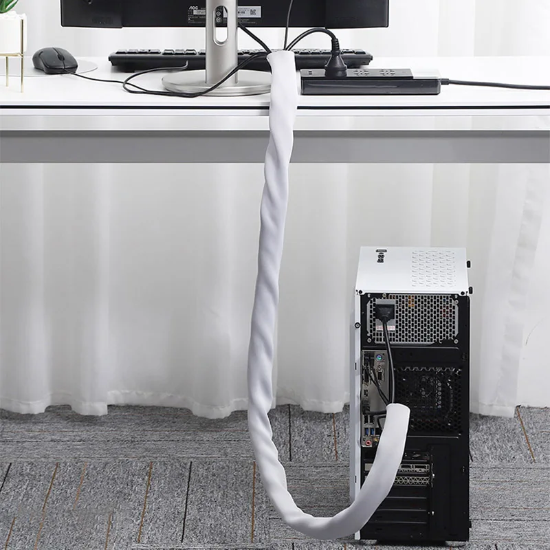Neoprene Cable Cover Organizer Cord Storing Hiding Cable Sleeve for TV Computer Wire Finishing And Storage Cover XH8Z cable organizer storage organizer