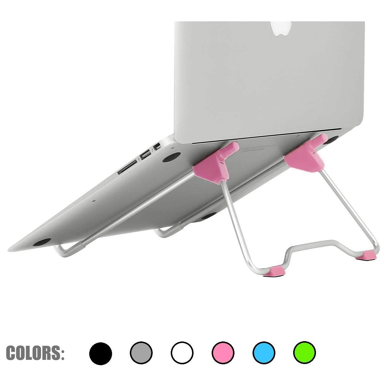 Подставка для ноутбука для Macbook Air Pro 13 15 lenovo ASUS Tablet PC держатель настольный Металлический Стальной многоугольный нескользящий портативный - Цвет: Розовый