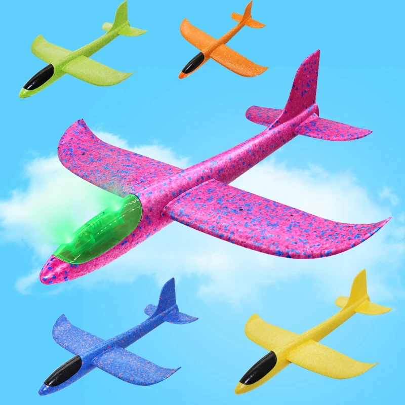 

48cm Big Hand Launch Throwing Glider Aircraft Inertial Foam Airplane Toy Children Plane Model Outdoor Fun Kids Educational Toy