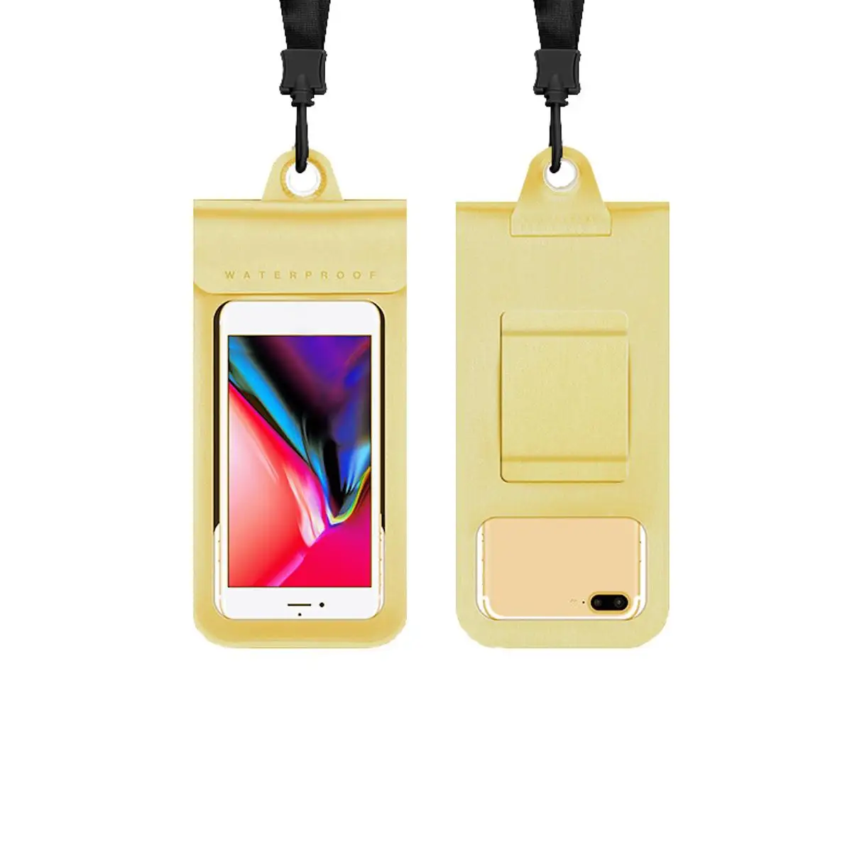 ПВХ Водонепроницаемый универсальный чехол для телефона анти-вода Чехол для плавания сухой Сумка Чехол - Цвет: Gold