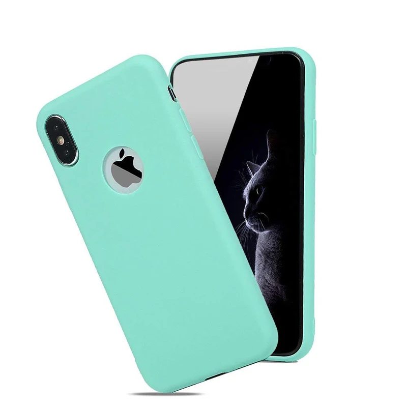 Модный мягкий силиконовый леденец, Пудинг чехол для iPhone 5 5S SE X 10 Ten 8 7 6 6S Plus 8Plus чехол гибкий гелевый защитный чехол для телефона - Цвет: Green
