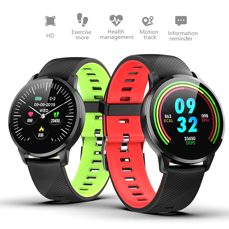 

Smart Watch Color round screen Ladies Men Heart Rate Blood Pressure Monitor Sports Fitness Tracker IP67 Waterproof Smart Watch
