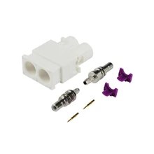 Superbat 10 шт. RF Fakra Соединительный код двойной B прямой штекер мужского типа обжимные крепления для кабеля RG316 RG174 LMR100