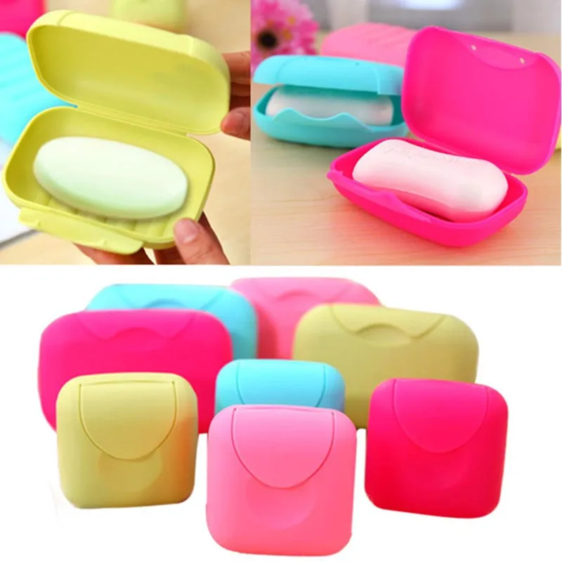 

Soap container 2019 New Bathroom Dish Plate Case Home Shower Travel Hiking Holder Container Soap Box