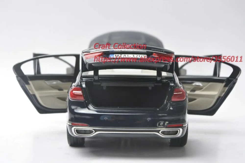 1:18 литья под давлением модель для 750Li 760Li Глубокий серый Седан сплав игрушка автомобиль миниатюрная коллекция подарки