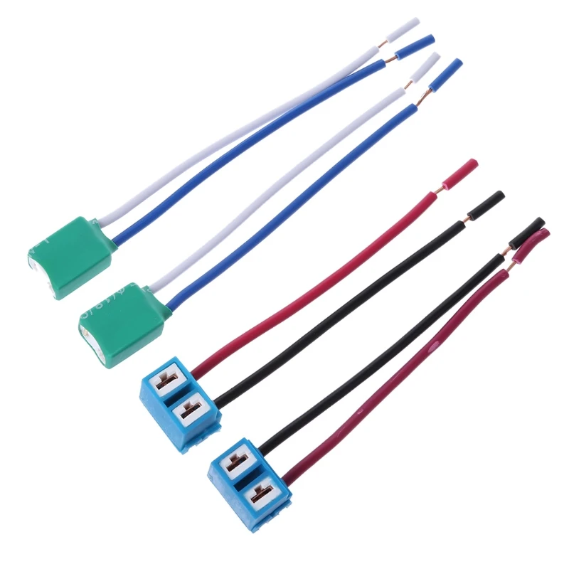 2pcs H7 Connector Female Ceramic Sockets Auto Car Bulb Lamp Adaptor