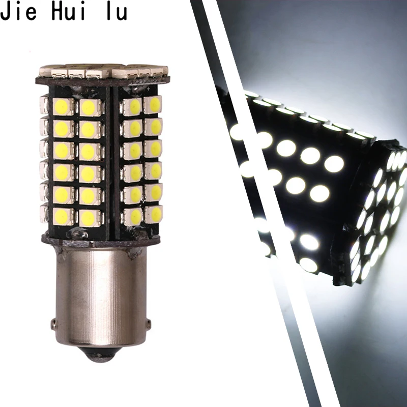 

1Pcs Super White Ba15s 1156 Bay15d 1157 P21w 80 Smd 1210 Led Turn Tail Signal Brake Reverse Bulb External Lights