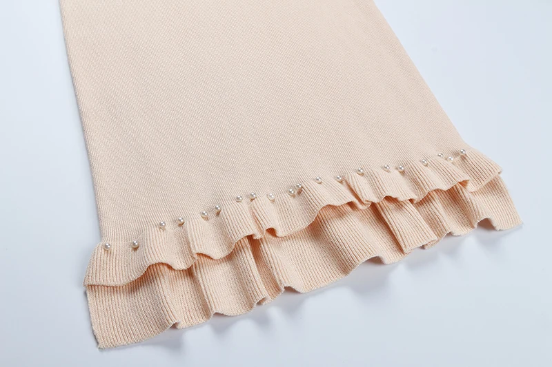 ShejoinSheenjoy Split Ruffles Hem Knitted Midi Women Skirt Beading High-Waist Autumn Winter Skirts Womens Bodycon Students Skirt (17)