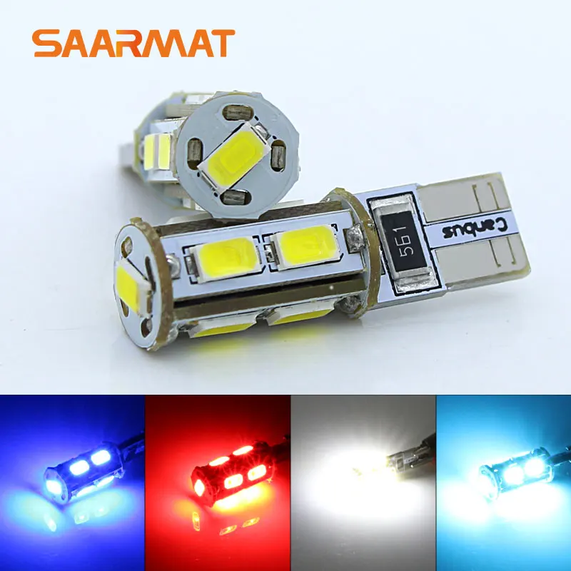 2x T10 W5W LED Parking Wedge Light Clearance Lamp License Plate Bulb