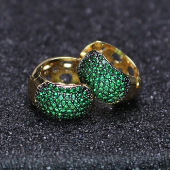 

Newranos Cubic Zirconia Hoop Earrings Colorful Cz Stone Earrings Round Circle Hoop for Women Fashion Jewelry EWX059