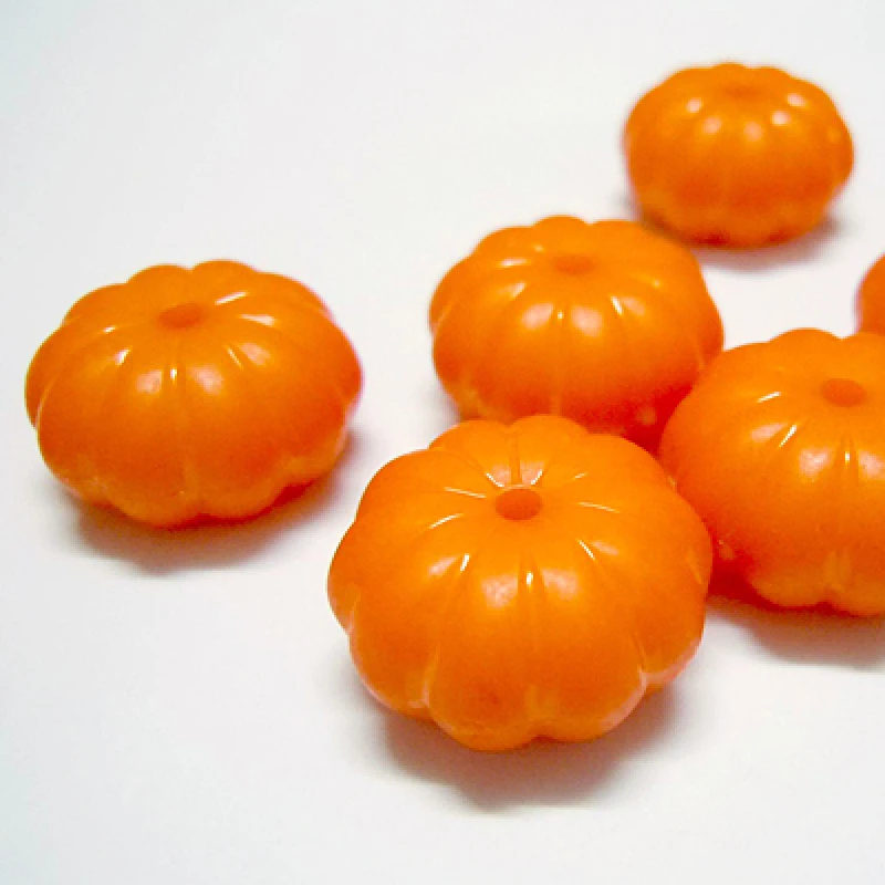 

PANDAHALL Fashion Jewelry Beads Opaque Acrylic Beads Pumpkin Orange 15x9mm Hole 1mm Jewelry Findings Components Drop Shipping
