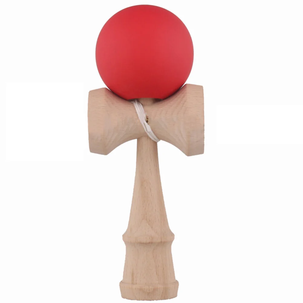 1 шт. Kid Kendama Японская Традиционная игрушка деревянный шар умелая игрушка для детей профессиональная резиновая краска Kendama матовый шар - Цвет: Красный