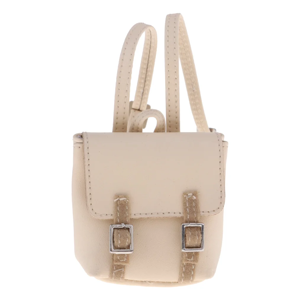 Fashion 1/6 PU Leather Backpack Schoolbag Outfit for SD DD Ball Jointed Dolls Accessory Shoulders Bag or 12inch Dolls