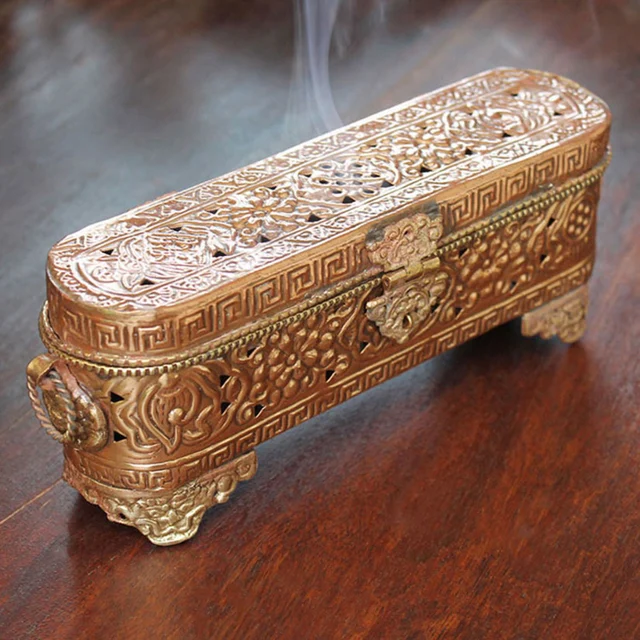TT Cool Handmade Copper Incense Burner Sandalwood Cone Stick Cense