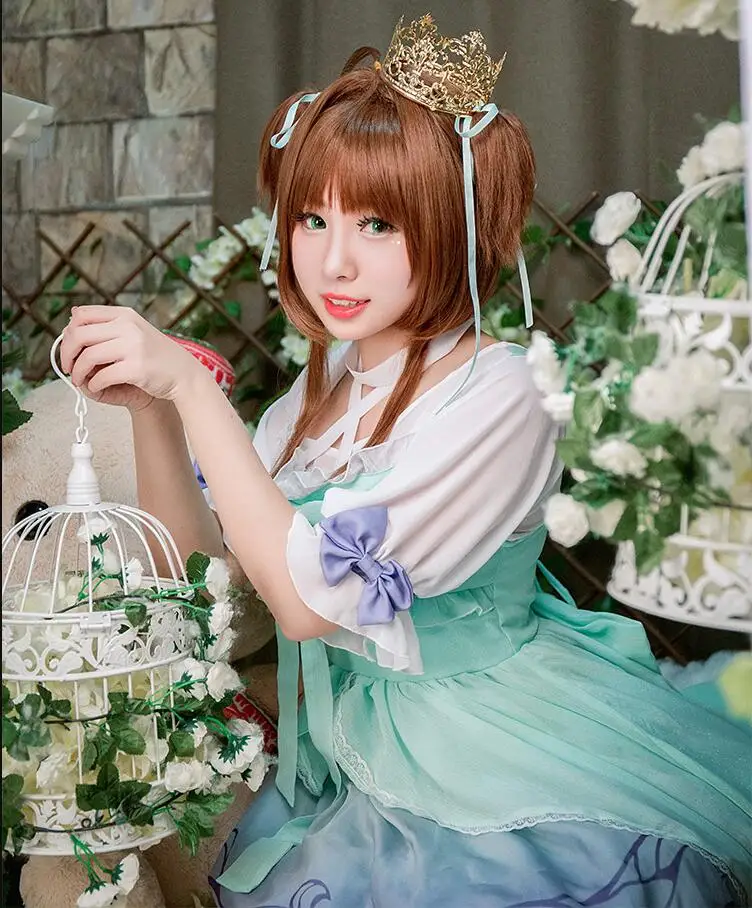 2017 Anime Cardcaptor Sakura Kinomotoi Sakura & Tomoyo Cosplay Kostuums Oceaan Prinses Lolita Jurk Kerst Gratis Verzending 2017 Anime Cardcaptor Sakura Kinomotoi Sakura & Tomoyo Cosplay Kostuums Oceaan Prinses Lolita Jurk Kerst Gratis Verzending