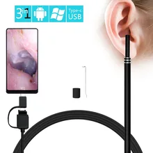 3 In 1 USB Ear Cleaning Endoscope 1.3 Megapixels HD Visual Ear Spoon Multifunctional Earpick With Mini Camera Ear Health Care