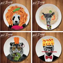 8 Zoll Obstschale Küche Keramikplatte Gericht Restaurant Sushi Teller Weiß Bone China Tablett Frische Decor Gerichte platten