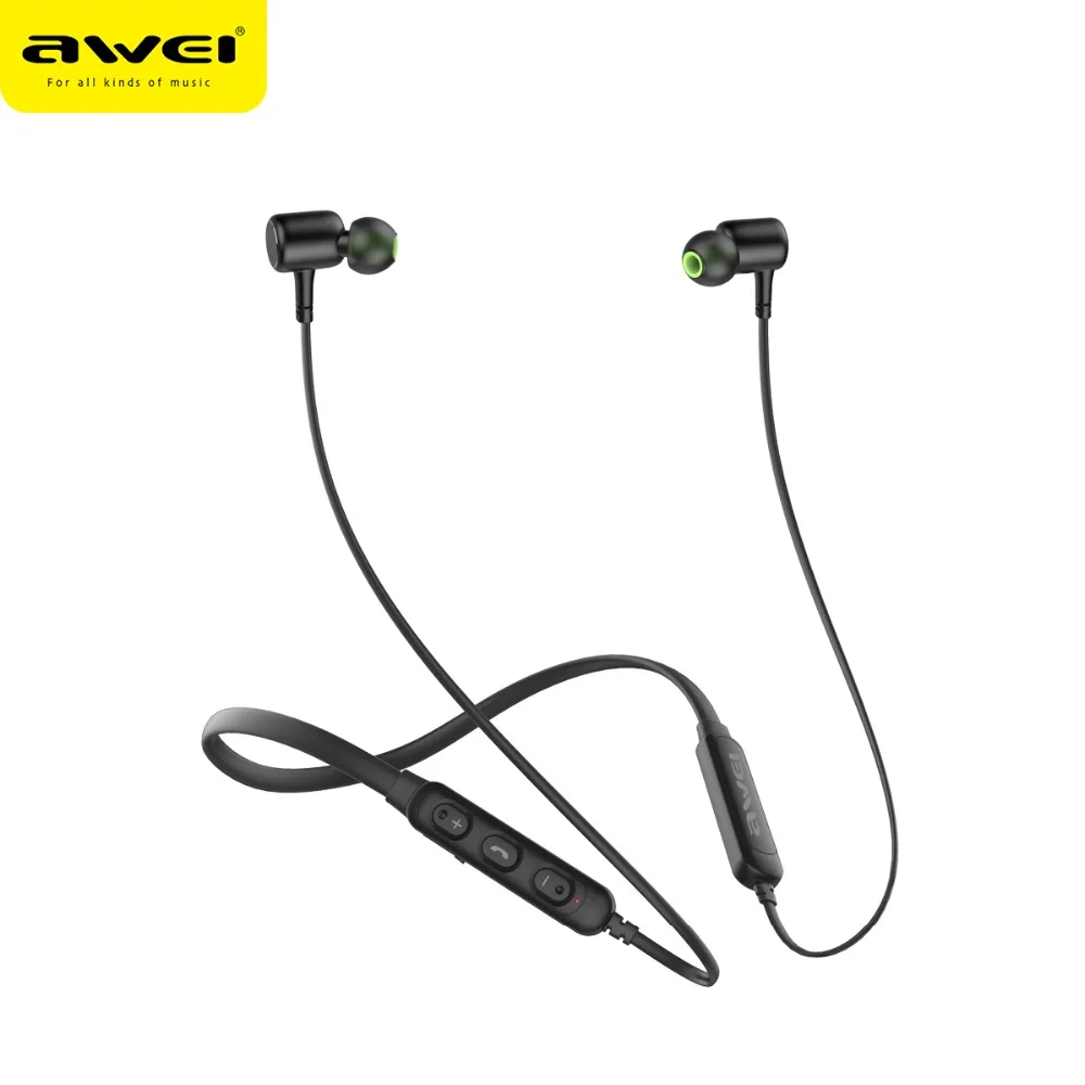 Bluetooth наушники AWEI G30BL с шейным ободом магнитные спортивные стереонаушники