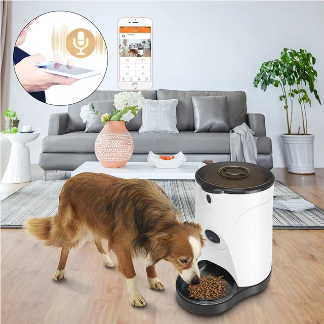 Automatic Pet Feeder with 110° HD Camera Video Voice Recording Real-time Sharing 250ml Water Feeder for Dogs & Cats 1