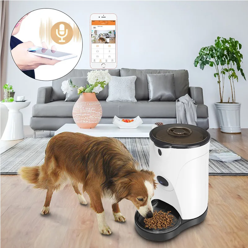 

Automatic Pet Feeder with 110° HD Camera Video Voice Recording Real-time Sharing 250ml Water Feeder for Dog & Cat Pet Supplies
