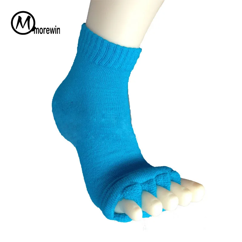 Morewin Women Yoga Socks Pilates Fitness Massage Sock Open Toe Socks Breathable Toes Healthy