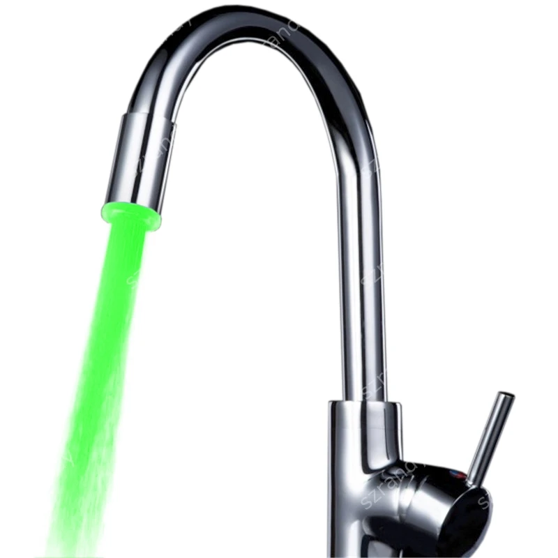 Green color Family Widely Used LED Water Powered Tap Light with adaptorsin Bibcocks from Home