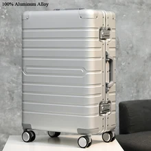 Дешевый Алюминиевый Чехол для костюма 20''2" 28''LOCK Spinner чехол на колесиках для деловой кабины