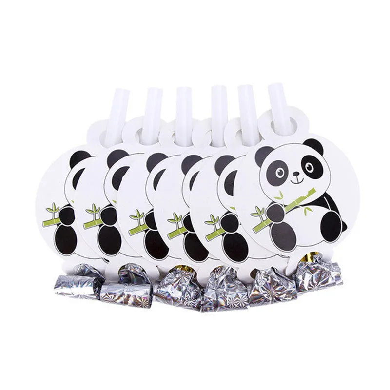 

6pcs/lot Panda Party Supplies Noise Maker Blowouts Easter Birthday Party Decorations Kids Toy Noise Maker Party Favor Blowout