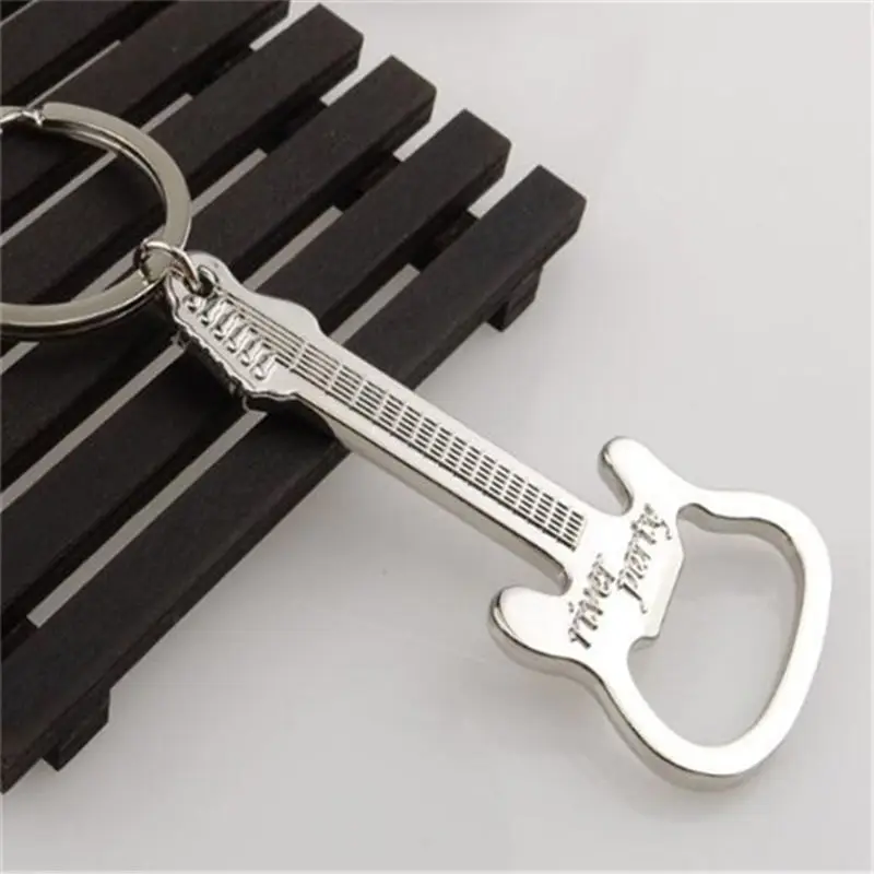 Adorable Bottle Opener Guitar Keyring Metal Kitchen Bar Beer Novelty Tool Gift \