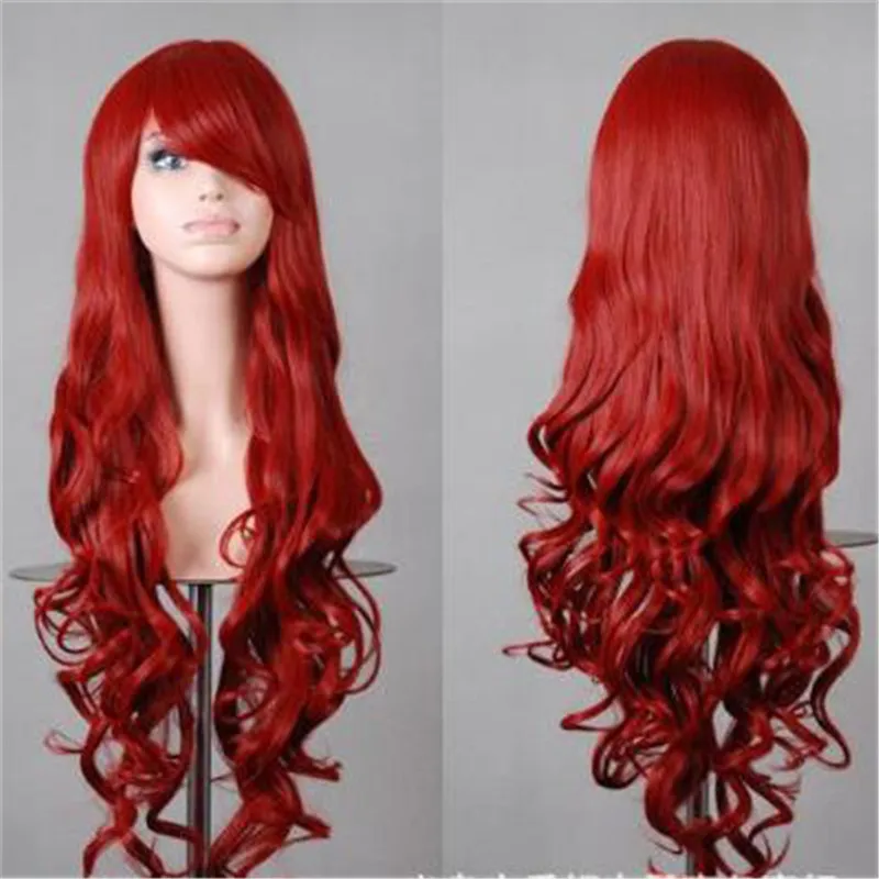 

Purple/Blonde/Black/Burgundy /Brown  Cheap  Synthetic Wig Lolita Anime Cosplay Hair Wigs  Long Curly Pelucas Cosplay  Longa