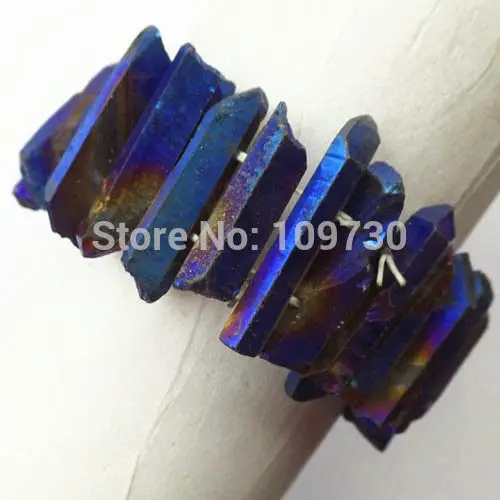 

001285 Titanium crystal Agate Druzy Quartz Stretchy Bracelet 8inch