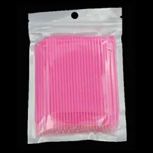 Горячая ватный тампон одноразовые 100 шт./пакет головные уборы, маленькие размеры, зуб Татуировки Инструменты микро щетки для макияжа очистки палочки Перевозка груза падения