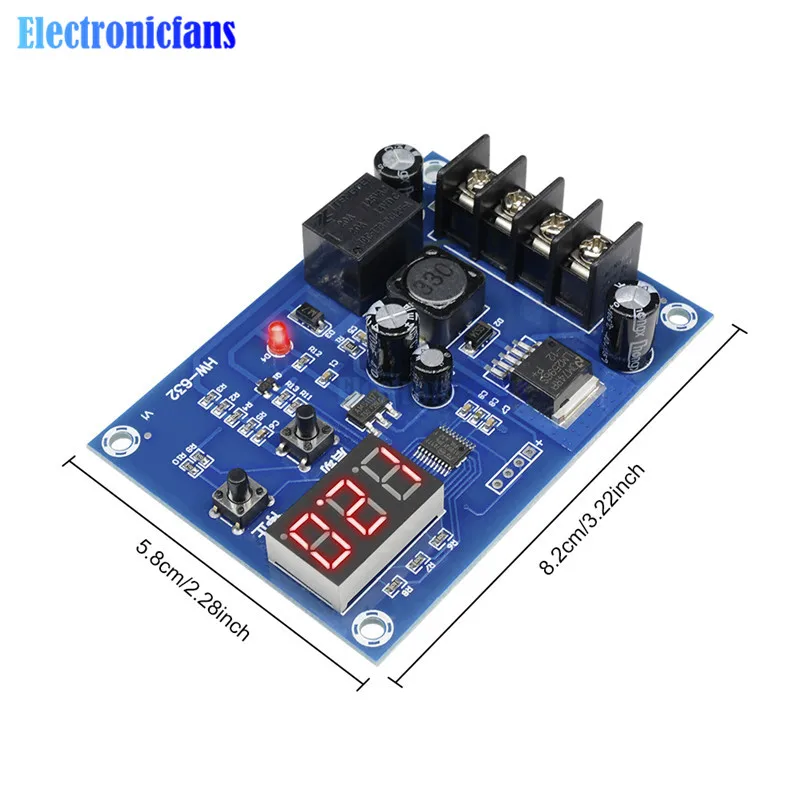 XH-M603 модуль управления зарядкой цифровой светодиодный дисплей хранение литиевая батарея зарядное устройство переключатель защиты 12-24 В