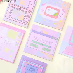 3 шт. Kawaii компьютерная игра memo pad машина самоклеящийся планировщик Post It Симпатичные стикеры блокнот школьные канцелярские принадлежности