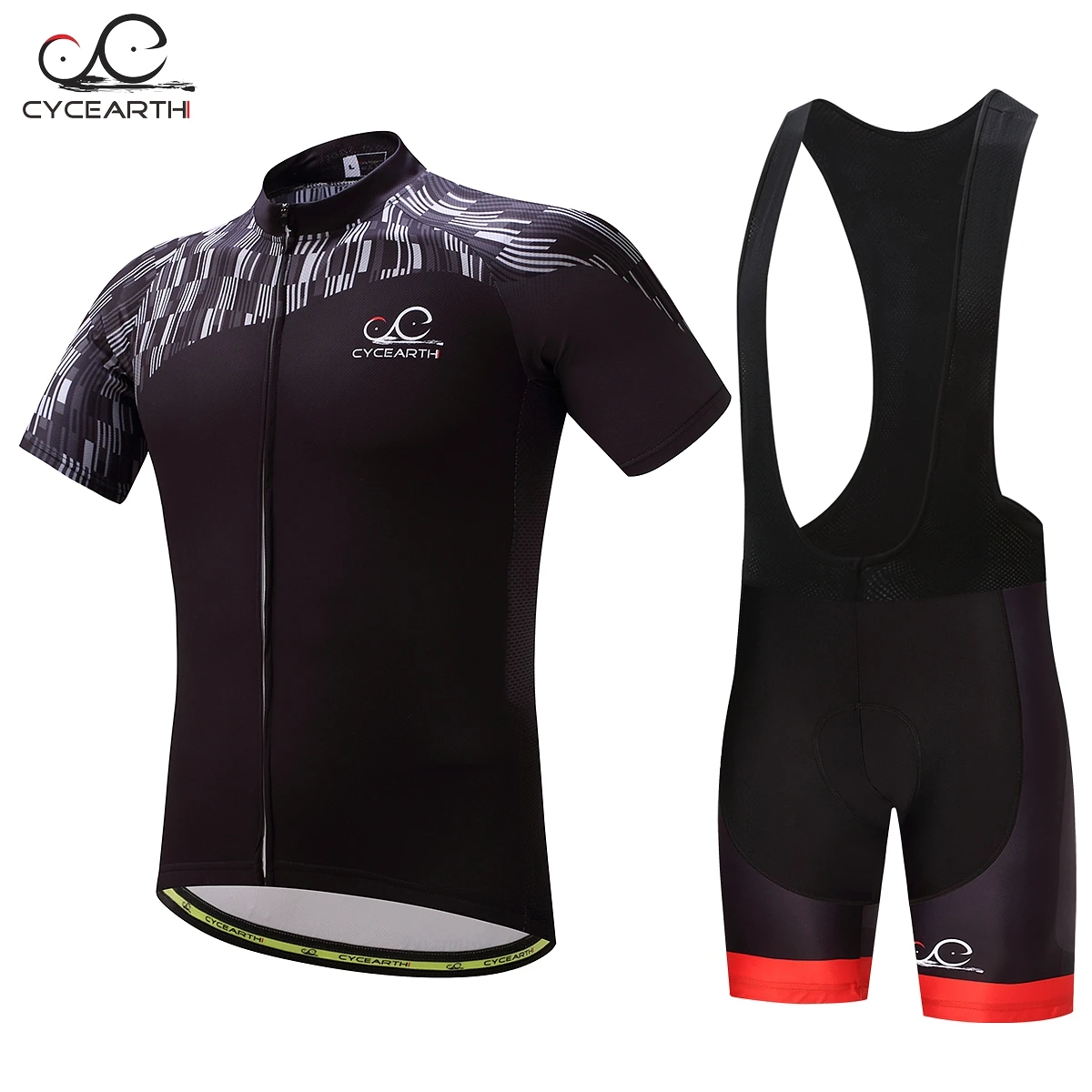 bib short set CYCEARTH Pro велосипедная одежда для горного велосипеда, одежда для велоспорта, велотренажеры, велосипедная форма, рубашка, летние велосипедные Джерси, комплекты CE035 - Цвет: bib short set
