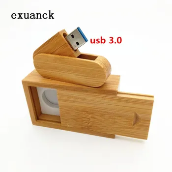 

exuanck custom logo usb stick 4- 32GB bamboo model usb 3.0 flash pen drive for wedding gift photography (over 10 pcs free logo)