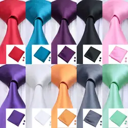 2018 Дизайн Новый Для мужчин галстук зеленый сплошной Цвет плотная шелковый галстук устанавливает Галстуки для Для мужчин s gravata для